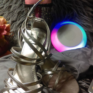 FIONI Silver Strappy Sandal Size 10